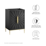 Modway Furniture Awaken 24" Bathroom Vanity Cabinet 0423 Black EEI-6160-BLK