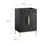Modway Furniture Awaken 24" Bathroom Vanity Cabinet 0423 Black EEI-6160-BLK