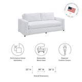 Modway Furniture Avendale Velvet Sofa 0423 Dove White EEI-6185-DWH