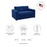 Modway Furniture Avendale Velvet Loveseat 0423 Deep Navy EEI-6189-DNA