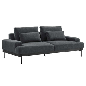 Modway Furniture Proximity Upholstered Fabric Sofa 0423 Charcoal EEI-6214-CHA