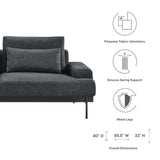 Modway Furniture Proximity Upholstered Fabric Sofa 0423 Charcoal EEI-6214-CHA