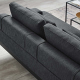 Modway Furniture Proximity Upholstered Fabric Sofa 0423 Charcoal EEI-6214-CHA