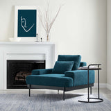 Modway Furniture Proximity Upholstered Fabric Armchair 0423 Azure EEI-6216-AZU