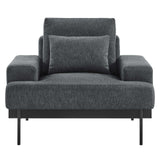 Modway Furniture Proximity Upholstered Fabric Armchair 0423 Charcoal EEI-6216-CHA
