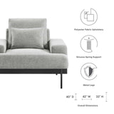 Modway Furniture Proximity Upholstered Fabric Armchair 0423 Light Gray EEI-6216-LGR