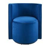 Modway Furniture Della Performance Velvet Fabric Swivel Chair 0423 Navy EEI-6222-NAV