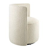 Modway Furniture Della Boucle Fabric Swivel Chair 0423 Ivory EEI-6223-IVO