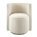 Modway Furniture Della Boucle Fabric Swivel Chair 0423 Ivory EEI-6223-IVO
