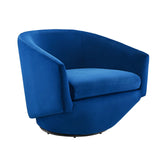 Modway Furniture Series Performance Velvet Fabric Swivel Chair 0423 Navy EEI-6224-NAV