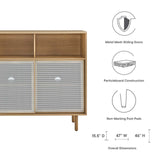 Modway Furniture Kurtis 47" Display Cabinet 0423 Oak EEI-6237-OAK