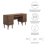 Modway Furniture Render Office Desk 0423 Walnut EEI-6254-WAL