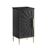 Modway Furniture Awaken 18" Bathroom Vanity 0423 Black Black EEI-6287-BLK-BLK