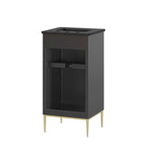 Modway Furniture Awaken 18" Bathroom Vanity 0423 Black Black EEI-6287-BLK-BLK