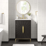 Modway Furniture Awaken 24" Bathroom Vanity 0423 White Black EEI-6289-WHI-BLK