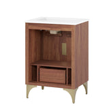Modway Furniture Daylight 24" Bathroom Vanity 0423 White Walnut EEI-6290-WHI-WAL