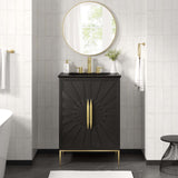 Modway Furniture Awaken 24" Bathroom Vanity 0423 Black Black EEI-6291-BLK-BLK