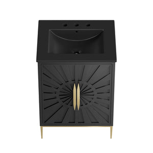 Modway Furniture Awaken 24" Bathroom Vanity 0423 Black Black EEI-6291-BLK-BLK