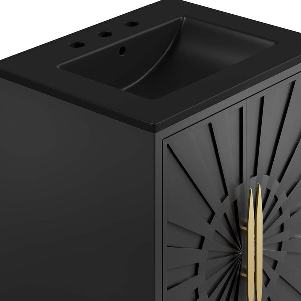 Modway Furniture Awaken 24" Bathroom Vanity 0423 Black Black EEI-6291-BLK-BLK