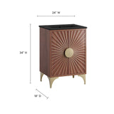 Modway Furniture Daylight 24" Bathroom Vanity 0423 Black Walnut EEI-6292-BLK-WAL