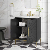 Modway Furniture Awaken 30" Bathroom Vanity 0423 White Black EEI-6293-WHI-BLK