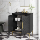 Modway Furniture Awaken 30" Bathroom Vanity 0423 Black Black EEI-6295-BLK-BLK