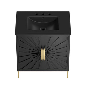 Modway Furniture Awaken 30" Bathroom Vanity 0423 Black Black EEI-6295-BLK-BLK