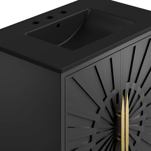 Modway Furniture Awaken 30" Bathroom Vanity 0423 Black Black EEI-6295-BLK-BLK