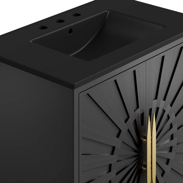 Modway Furniture Awaken 30" Bathroom Vanity 0423 Black Black EEI-6295-BLK-BLK