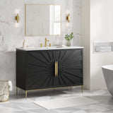Modway Furniture Awaken 48" Bathroom Vanity 0423 White Black EEI-6301-WHI-BLK