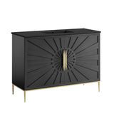 Modway Furniture Awaken 48" Bathroom Vanity 0423 Black Black EEI-6303-BLK-BLK