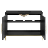 Modway Furniture Awaken 48" Bathroom Vanity 0423 Black Black EEI-6303-BLK-BLK