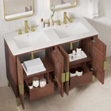 Modway Furniture Daylight 48" Double Sink Bathroom Vanity 0423 White Walnut EEI-6306-WHI-WAL