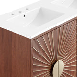 Modway Furniture Daylight 48" Double Sink Bathroom Vanity 0423 White Walnut EEI-6306-WHI-WAL