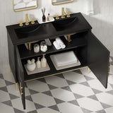 Modway Furniture Awaken 48" Double Sink Bathroom Vanity 0423 Black Black EEI-6307-BLK-BLK