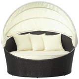 Siesta Canopy Outdoor Patio Daybed EEI-642-EXP-WHI