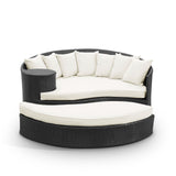 Taiji Outdoor Patio Wicker Daybed EEI-645-EXP-WHI