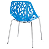 Stencil Dining Side Chair Blue EEI-651-BLU