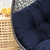 Encase Swing Outdoor Patio Lounge Chair Navy EEI-739-NAV-SET
