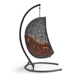 Encase Swing Outdoor Patio Lounge Chair Orange EEI-739-ORA-SET