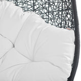 Encase Swing Outdoor Patio Lounge Chair White EEI-739-SET