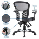 Articulate Vinyl Office Chair Black EEI-755-BLK