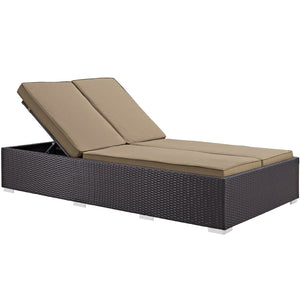 Modway Furniture Evince Double Outdoor Patio Chaise 0423 Espresso Mocha EEI-787-EXP-MOC