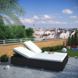 Modway Furniture Evince Double Outdoor Patio Chaise 0423 Espresso White EEI-787-EXP-WHI