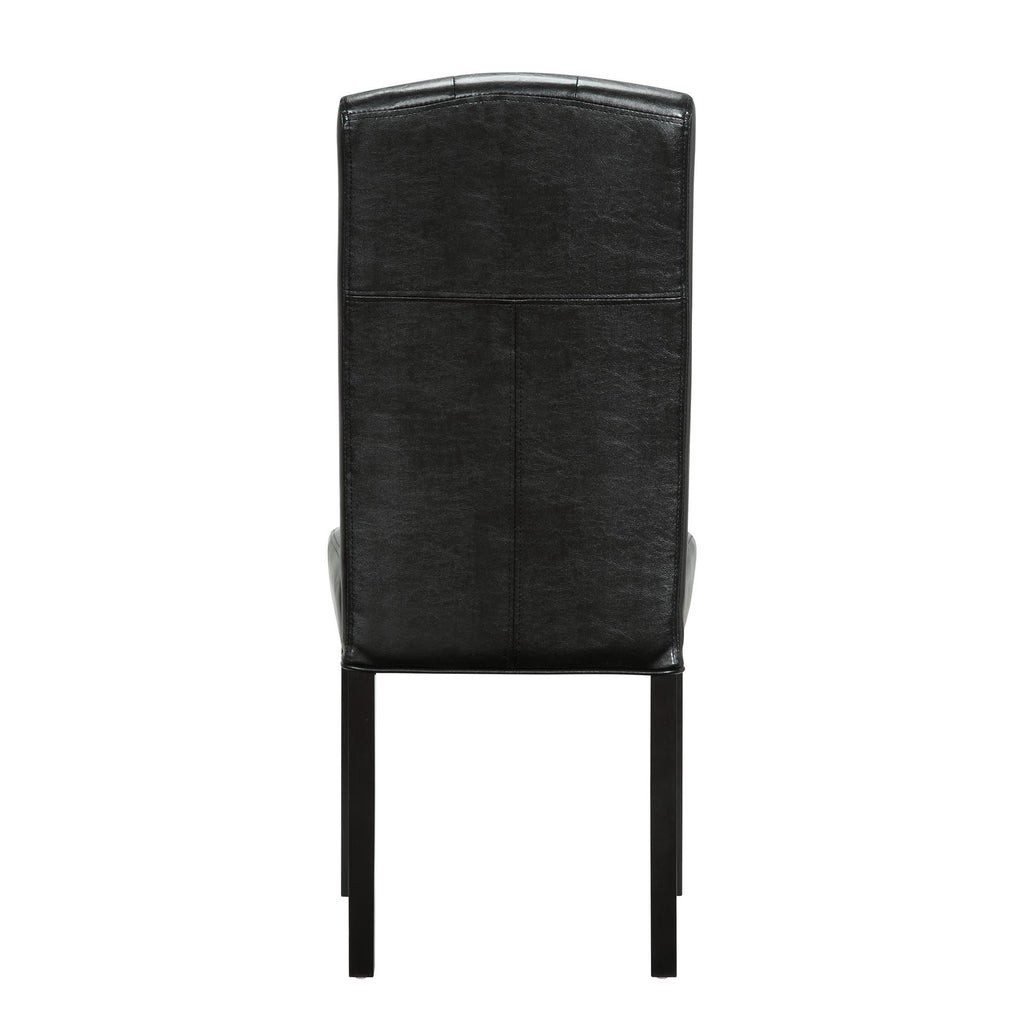 Perdure Dining Vinyl Side Chair Black EEI-811-BLK
