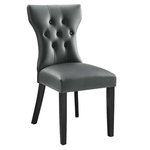 Modway Furniture Silhouette Dining Vinyl Side Chair XRXT Gray EEI-812-GRY