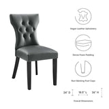 Modway Furniture Silhouette Dining Vinyl Side Chair XRXT Gray EEI-812-GRY