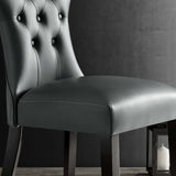 Modway Furniture Silhouette Dining Vinyl Side Chair XRXT Gray EEI-812-GRY