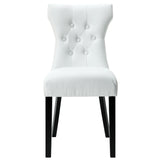 Silhouette Dining Vinyl Side Chair White EEI-812-WHI