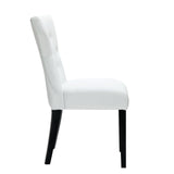 Silhouette Dining Vinyl Side Chair White EEI-812-WHI